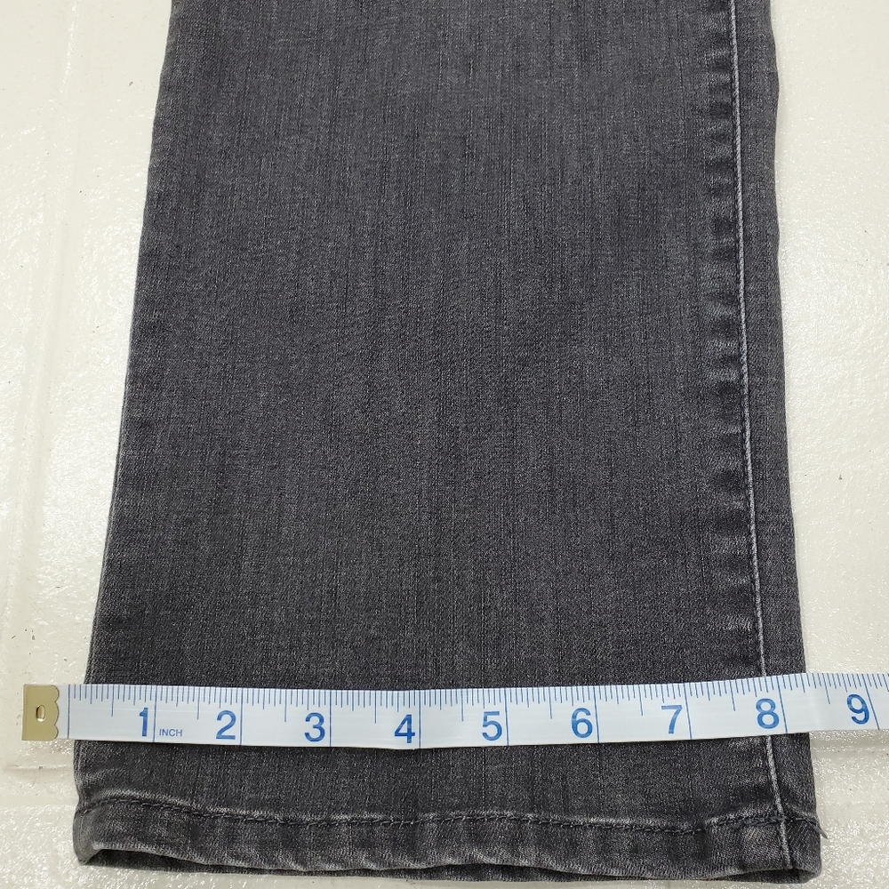 Chico’s jeans women's size 14 short black wash with fading straight leg stretch - Picture 7 of 11
